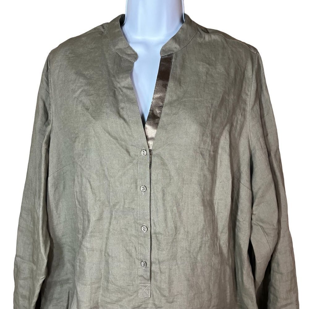 Laura Clement Collection 100% Linen Top - Picture 2 of 10